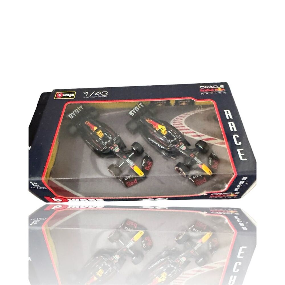 Bburago 1:43 Red Bull Racing Diecast Model Car Set Unopened Box - Picture 2 of 5